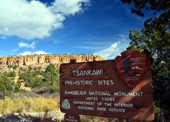 Tsankawi entrance sign 