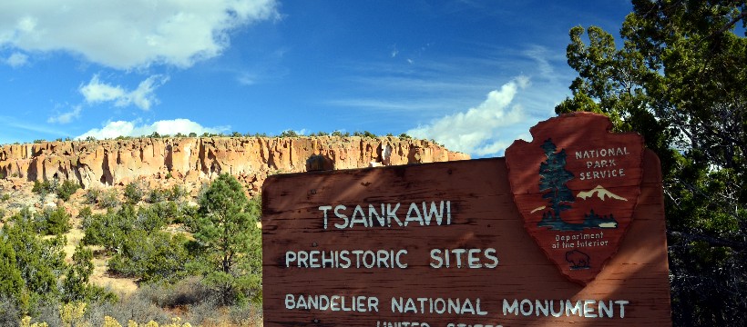 Tsankawi entrance sign