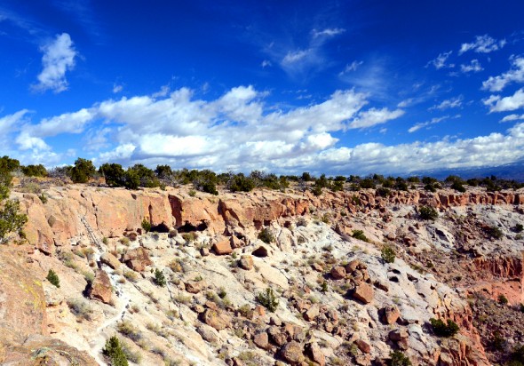 South facing cliffs at Tsankawi.