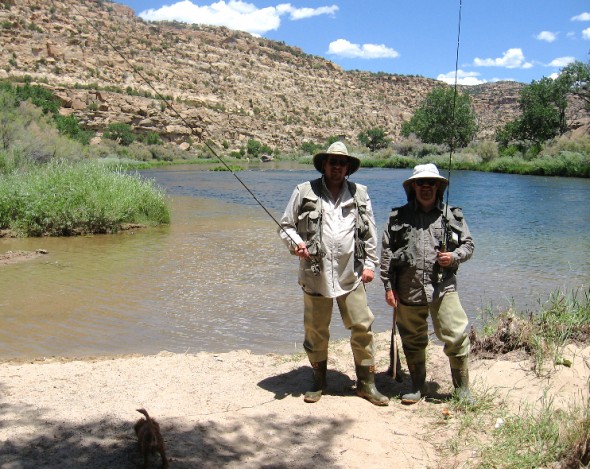 Fishermen on the San Juan river in New Mexico