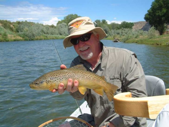 Tim McCarthy & a lower San Juan River Brown trout.