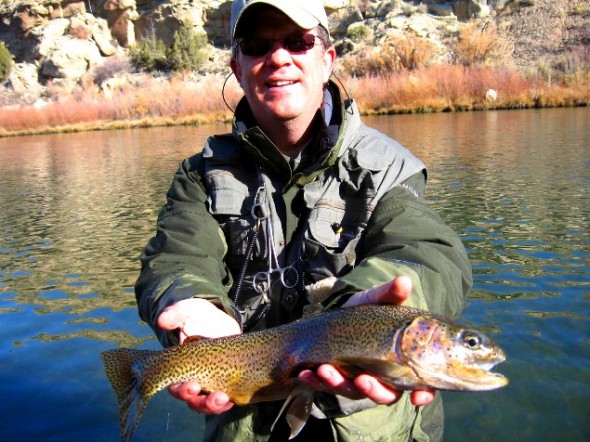 Man shows off fat trout at San Juan River 