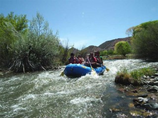 A little white water on  a back channel of the Rio Grande.