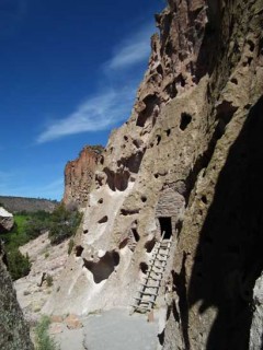 Cliff dwellings at Bandelier National Monument.