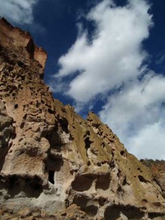 Natural caves formed in the soft volcanic rock found in the Jemez Mountians made for excellent native dwellings. 