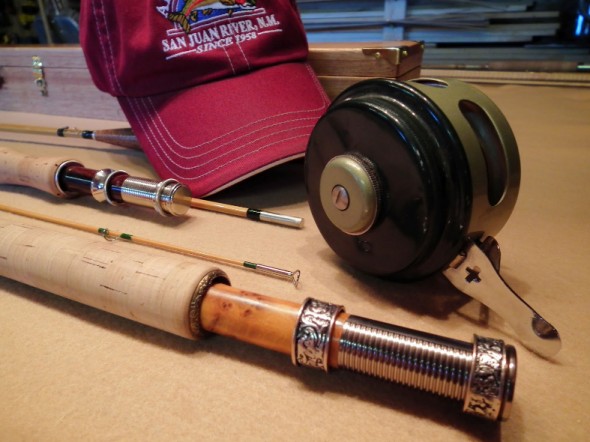 bamboo rod and old fashioned reel