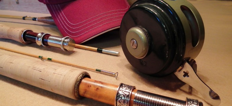 bamboo rod and old fashioned reel