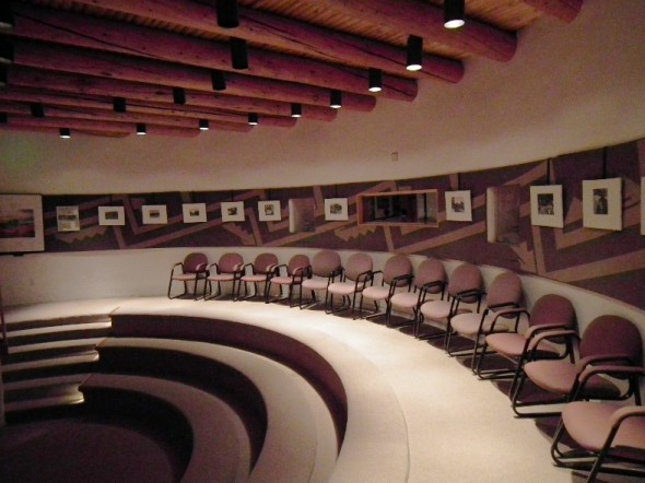 The Kiva auditorium at the Pecos National Historical Monument in New Mexico.