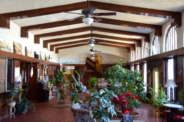 Lobby of El Fidel Hotel in Las Vegas NM.