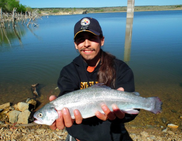 Mikie Montoya with  trout 